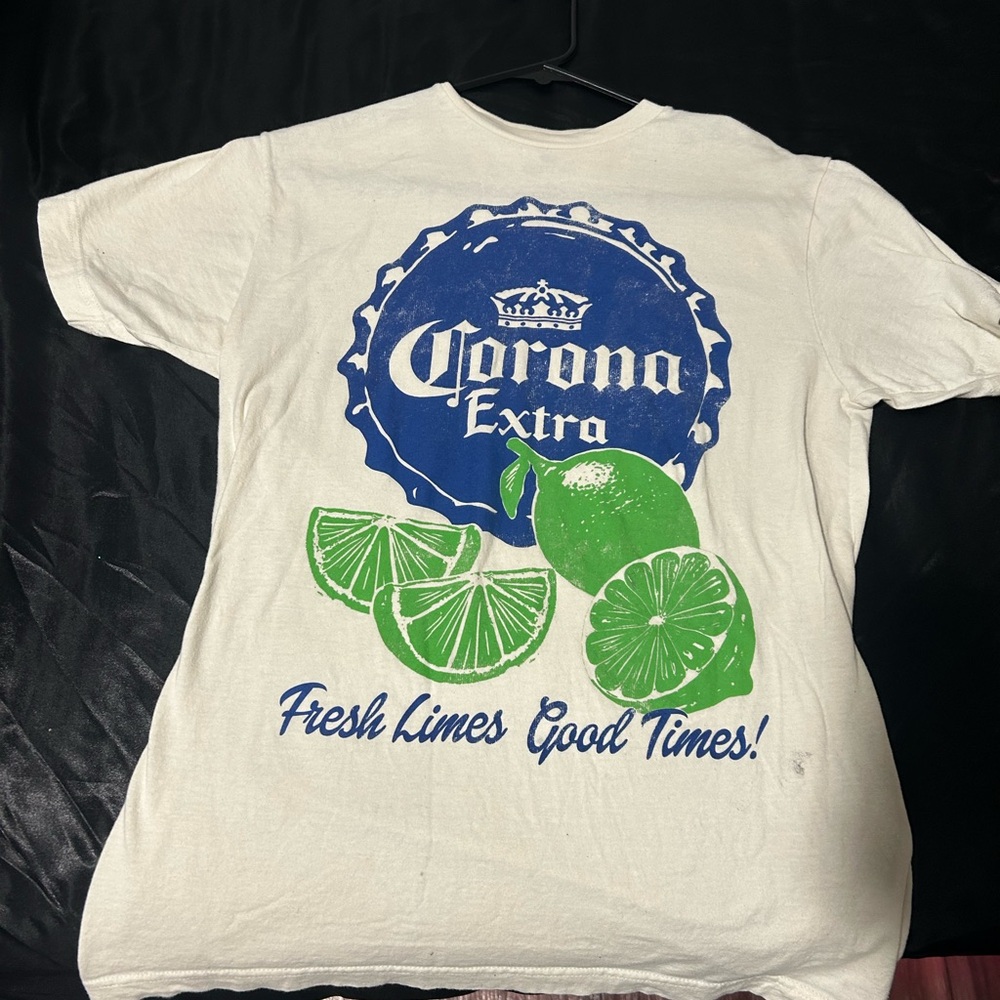 Corona Extra White T-Shirt with Lime Graphic